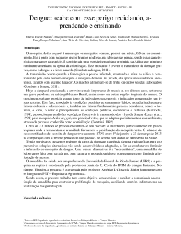 Dengue: acabe com esse perigo reciclando, a