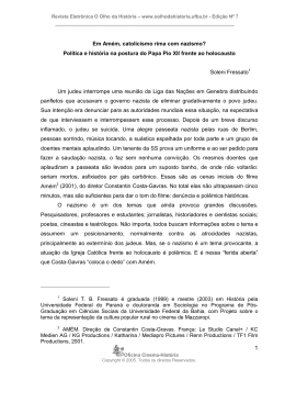 Em Am&eacute;m, catolicismo rima com nazismo