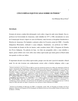 CINCO IDÉIAS EQUIVOCADAS SOBRE OS ÍNDIOS 1