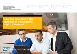 Leve sua empresa a outro patamar de desempenho com o SAP