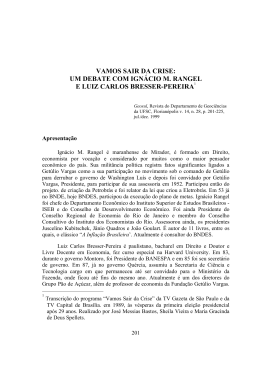 VAMOS SAIR DA CRISE: UM DEBATE COM