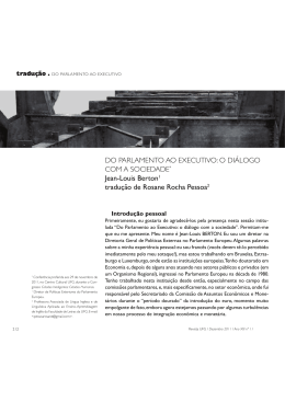 DO PARLAMENTO AO EXECUTIVO: O DI&Aacute;LOGO - PROEC