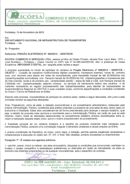 Impugnação da RICÓPIA - Comércio e Serviços Ltda.