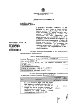 ata de registro de preços - Tribunal Regional Eleitoral do Rio
