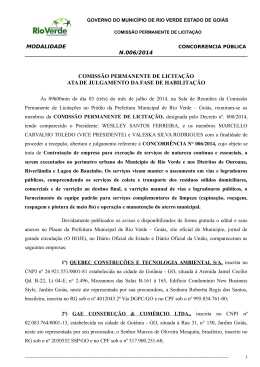 CONVITE N - Prefeitura de Rio Verde