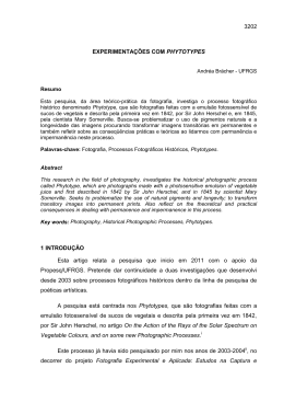 PROPOSTA DE PROJETO DE PESQUISA PARA