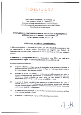 O Oferente Fidelidade - Companhia de Seguros, S.A.