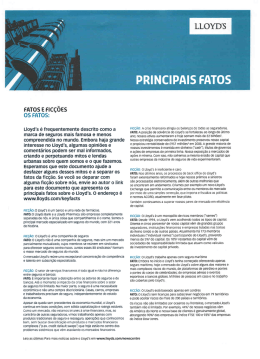 PRINCIPAIS FATOS