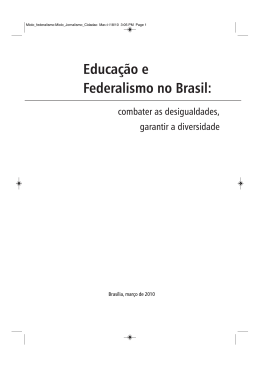Educação e federalismo no Brasil: combater as