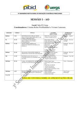 AO - Sess&otilde;es e salas