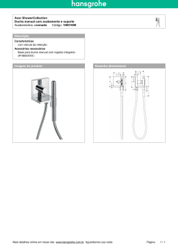 Axor ShowerCollection Ducha manual com acabamento e suporte