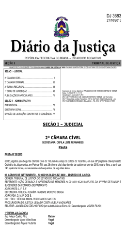 DJ 3683 - Tribunal de Justi&ccedil;a do Estado do Tocantins
