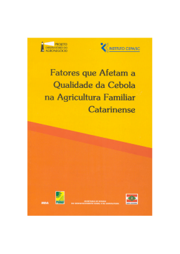fatores que afetam a qualidade da cebola na agricultura familiar