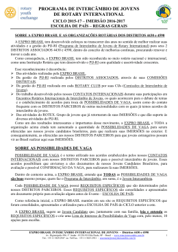 programa de interc&acirc;mbio de jovens de rotary international