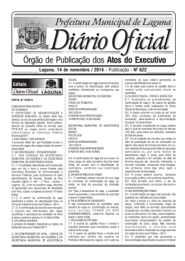 Laguna, 14 de novembro / 2014 - Prefeitura Municipal de Laguna