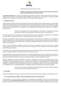 Portaria 002-2015 - Renova&ccedil;&atilde;o 2016