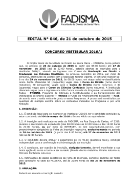 Edital n° 46, de 21 de outubro de 2015