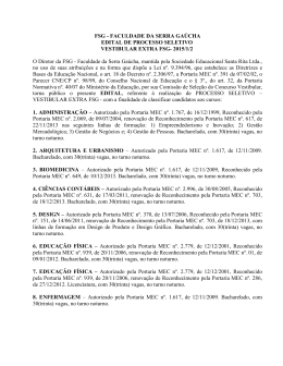 23/01/2015 Edital para contrata&ccedil;&atilde;o de fiscais de Vestibular.