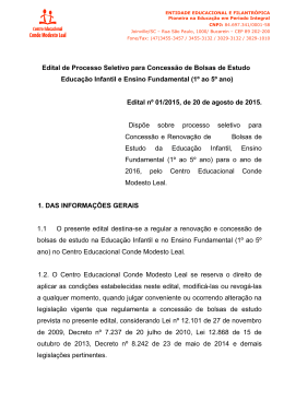 Edital 2015 - Conde Modesto