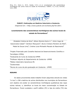Levantamento das caracter&iacute;sticas morfol&oacute;gicas dos