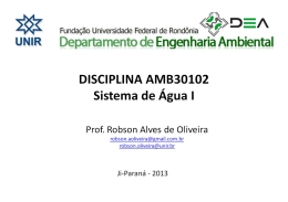 Capta&ccedil;&atilde;o de &aacute;guas - Departamento de Engenharia Ambiental