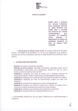 Edital - Campus Passo Fundo