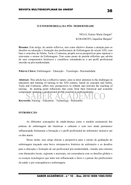 38-49 O enfermeiro na p&oacute;s modernidade
