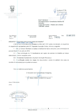 Exma. Senhora: Secret&aacute;ria-Geral Conselheira Adelina S&aacute; Carvalho