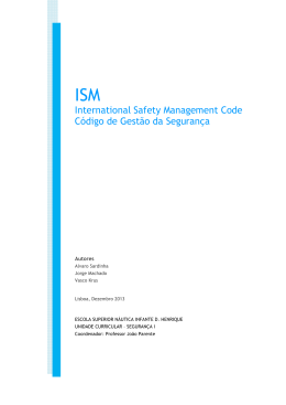 International Safety Management Code C&oacute;digo de Gest&atilde;o da