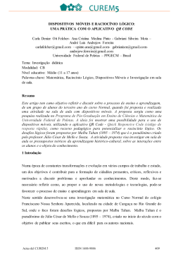 DISPOSITIVOS M&Oacute;VEIS E RACIOC&Iacute;NIO L&Oacute;GICO: UMA