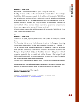 Inf. Avulsa Geral - C&oacute;digo de Contas - POC