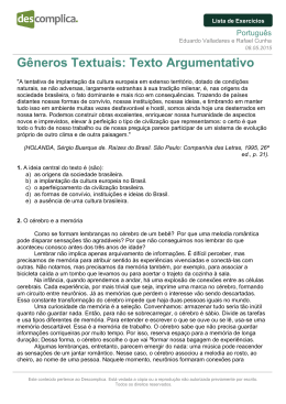 Lista de Exerc&iacute;cios