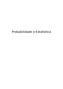 Probabilidade e Estat&iacute;stica - P&aacute;gina para produ&ccedil;&atilde;o de livros do
