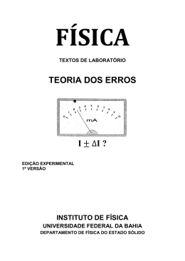 teoria dos erros - Instituto de Física da UFBA