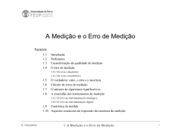 A Medi&ccedil;&atilde;o e o Erro de Medi&ccedil;&atilde;o