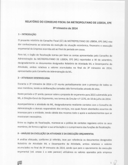 relatório do conselho fiscal da metropolitano de lisboa, epe