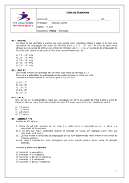 Pré Universitário Uni-Anhanguera Lista de Exercícios Aluno(a