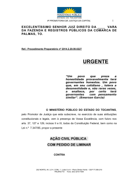 Anula&ccedil;&atilde;o do Concurso da UNITINS - Minist&eacute;rio P&uacute;blico do Estado