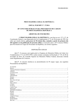 Edital PGR/MPF nº 27/2014 - Procuradoria