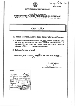 REPÚBLICA DE MOÇAMBIQUE