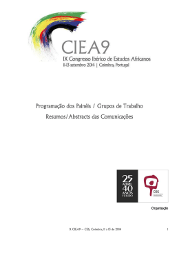 (pain&eacute;is auto-organizados / grupos de trabalho) do CIEA9