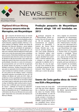 Newsletter da Câmara de Comércio Moçambique