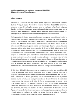 Apresenta&ccedil;&atilde;o. - Embaixada de Portugal em Mo&ccedil;ambique