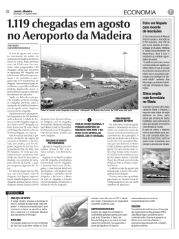 1.119 chegadas em agosto no Aeroporto da Madeira China amplia