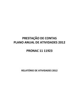 presta&ccedil;&atilde;o de contas plano anual de atividades 2012