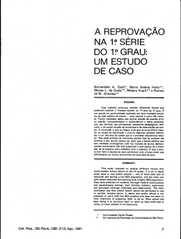 A REPROVA&Ccedil;&Atilde;O NA 1a S&Eacute;RIE DowonAuz u|v| ESTUDO