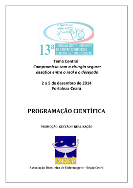 programa&ccedil;&atilde;o cient&iacute;fica - Associa&ccedil;&atilde;o Brasileira de Enfermagem