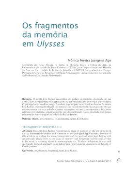 Os fragmentos da mem&oacute;ria em Ulysses