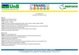 Cronograma de apresenta&ccedil;&otilde;es das comunica&ccedil;&otilde;es orais