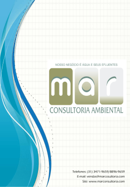 MAR Consultoria 2015 - Produtos e Serviços